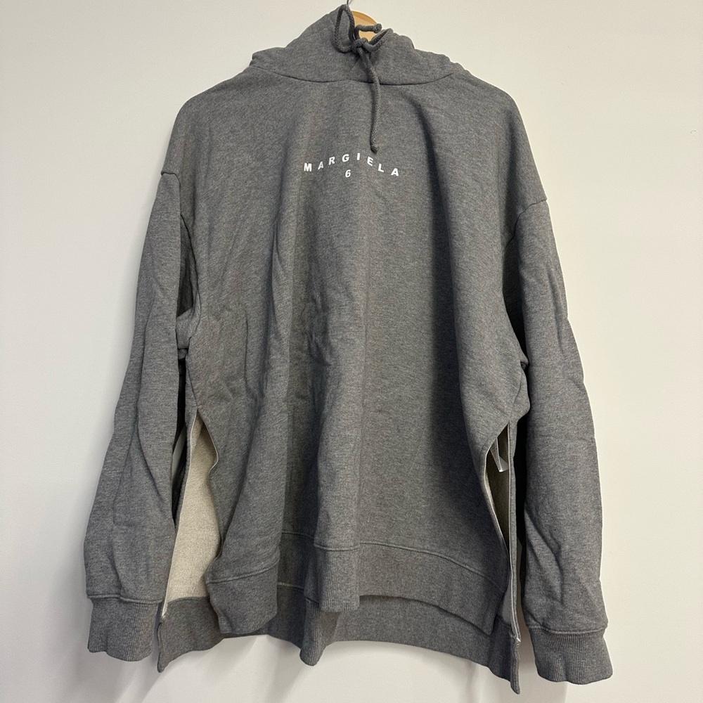 MM6 Maison Martin Margiela Gray Cowl Neck Sweater
